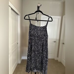 Women’s GAP Floral Navy Blue & White Spaghetti Strap Knee-length Dress Size L